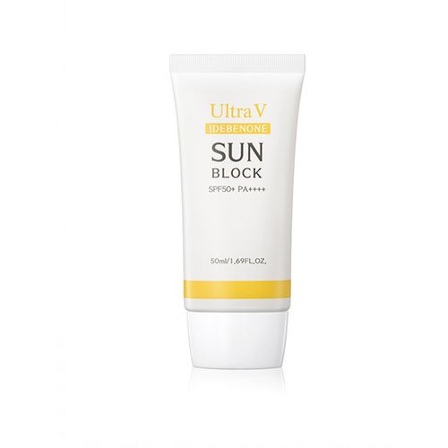 Солнцезащитный крем для лица с идебеноном Ultra V Idebenone Sun Block SPF50